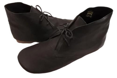 【KOBE DADA CAM-26 ブラック】ユーズド風本革デザートブーツ